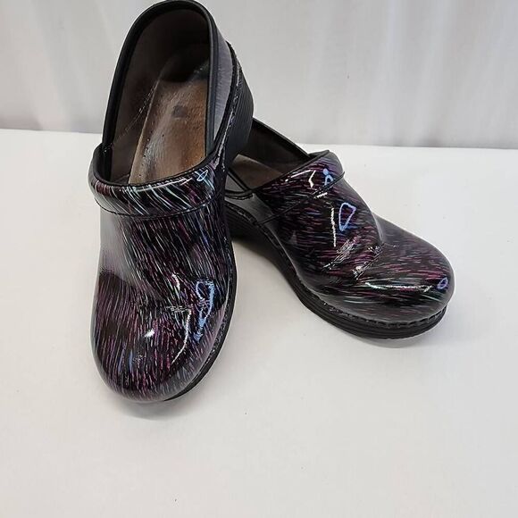 DANSKO LT Pro Size 38 7.5-8 Wavy Lines Patent Leather O - Picture 2 of 10